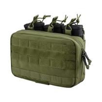 Organizador Tático Molle Com Bolsa Tripla Para Carregadores E Bolso Interno Destacável Para M4 M16