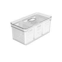 Organizador Temperos Geladeira C/ 3 Cestos Clear Fresh 5l Ou Organizador Temperos Geladeira C/ 3 Cestos Clear Fresh 5l Ou
