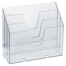 Organizador triplo horizontal selado office cristal maxcril - WALEU / MAXCRIL