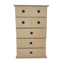Organizador Vazado 7 Gavetas 27cm Mdf Madeira