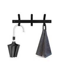 Organizador Vertical de Parede 3 Ganchos 20 kg