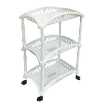 Organizador Vertical Plástico 3 Cestos Com 4 Rodinhas Cozinha Banheiro Lavanderia Organizador Vertical Plástico 3 Cestos Com 4 Rodinhas Cozinha Banheiro Lavanderia