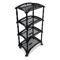 Organizador Vertical Telado Quadrado Preto - Arqplast