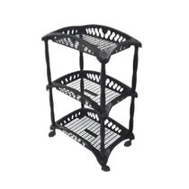 Organizador Vertical Triplo Fruteira com 3 Andares Preto Organizador Vertical Triplo Fruteira com 3 Andares Preto