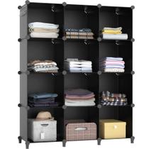 Organizadores de armário HOMIDEC 12 Cube Storage Organizer preto