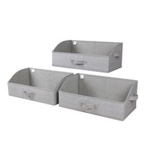 Organizadores de armário WUIKE Trapezoid Storage Bins, pacote com 28 L, pacote com 3