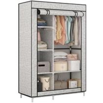 Organizadores de armários portáteis Calmootey Clothing Storage Ash Grey
