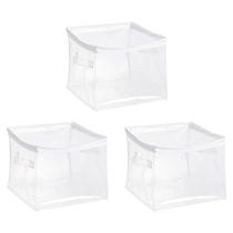 Organizadores de armazenamento Amazon Basics Clear Zippered, pacote com 3 Organizadores de armazenamento Amazon Basics Clear Zippered, pacote com 3