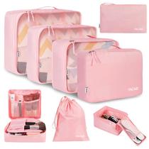 Organizadores de Bagagem BAGAIL - Pacote com 8 Cubos de Embalagem Rosa Blush Organizadores de Bagagem BAGAIL - Pacote com 8 Cubos de Embalagem Rosa Blush