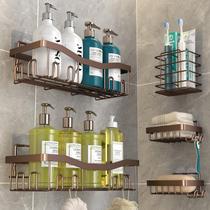 Organizadores de banho adesivos Shower Caddy Youvip, pacote com 5 unidades em bronze