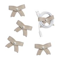 Organizadores de Cables SenseAGE 5 Unidades en Cuero para Gestión de Cables