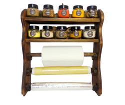 Organizadores de Cozinha com Suporte de Papéis e 10 Recipiente com Tampa Organizadores de Cozinha com Suporte de Papéis e 10 Recipiente com Tampa