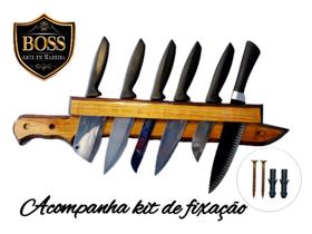 Organizadores de Cozinha Porta Facas de Parede em Madeira esculpida