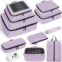 Organizadores de Embalagem Prezon - Kit com 10 Cubos Roxo para Viagem