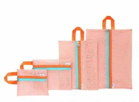 Organizadores de fraldas 4pcs sacos de grade de viagem que embalam cubo de roupas portáteis sacos de armazenamento dobráveis