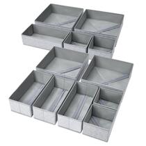 Organizadores de gavetas DIMJ, pacote com 12 organizadores de armários e meias dobráveis