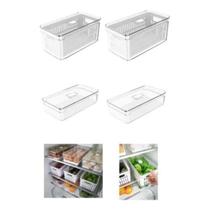 Organizadores De Geladeira Frutas Legumes Verduras Kit C/ 4