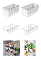 Organizadores De Geladeira Frutas Legumes Verduras Kit Com 4