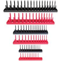 Organizadores de soquetes B&C Home Goods, bandeja SAE e métrica de 6 peças