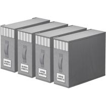 Organizadores dobráveis para lençóis StorageTastic, 4 unidades, cinza Organizadores dobráveis para lençóis StorageTastic, 4 unidades, cinza