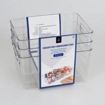 Organizadores Empilháveis Members Mark 3 Peças 28,3x20,8x15,5cm Empilháveis, Plástico Livre de BPA