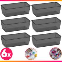 Organizadores Kit 6 Multiuso Modular Gavetas Acrílico Pequeno Cristal Organizadores Kit 6 Multiuso Modular Gavetas Acrílico Pequeno Cristal
