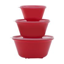 Organizadores Multiúso Redondo 3 pçs - VERMELHO MAÇÃ DO AMOR