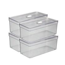 Organizadores Transparente Com Telas e Tampa Multiuso - 4 UN Organizadores Transparente Com Telas e Tampa Multiuso - 4 UN