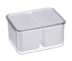 Organize duplo para salada cristal caixa geladeira