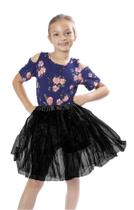 Organza preta Princess Tutu BellaSous para meninas (criança)
