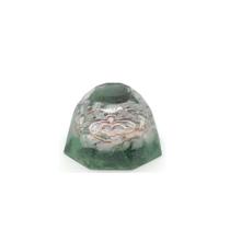 Orgonite Baguá Diamante Verde Com Quartzo Verde - Saúde - Master Chi
