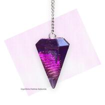 Orgonite Pêndulo Ametista Raio Violeta Transmutação