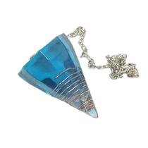 Orgonite Pêndulo Raio Azul - Cristal Purificação - Conciencia Oitentaeum