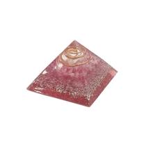 Orgonite Pirâmide 4Cm Amor - Quartzo Rosa E Cristais