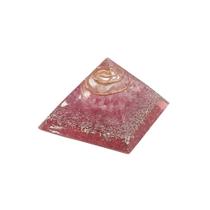Orgonite Pirâmide 4cm Amor - Quartzo Rosa e Cristais Feng Shui Ferramentas Cura Instrumento Transmutação Energia Vital Potencializar