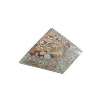 Orgonite Pirâmide 4cm Amplitude Pedra Colorida Mix Cristais Feng Shui Ferramentas Cura Instrumento Transmutação Energia Vital Potencializar - Consciência