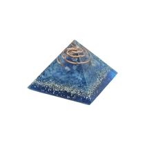 Orgonite Pirâmide 4Cm Tranquilidade - Sodalita Quartzo Azul - Consciência