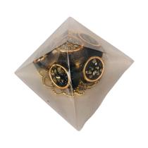 Orgonite Pirâmide Ação Psicológica Pirita Turmalina 3x4,5cm