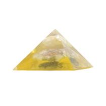 Orgonite Pirâmide Amarela com Citrino - Prosperidade Feng Shui Ferramentas Cura Instrumento Transmutação Energia Vital Potencializar