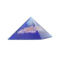 Orgonite Pirâmide Azul com Pedra da Lua - Autoconhecimento Feng Shui Ferramentas Cura Instrumento Transmutação Energia Vital Potencializar