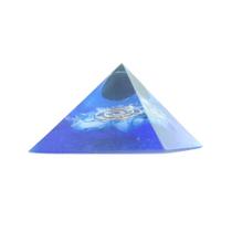 Orgonite Pirâmide Azul com Pedra Estrela - Conhecimento e Espiritualidade Feng Shui Ferramentas Cura Instrumento Transmutação Energia Vital