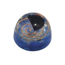 Orgonite Semi-esférico Azul Pedra Estrela - Conhecimento Feng Shui Ferramentas Cura Instrumento Transmutação Energia Vital Potencializar - Master Chi