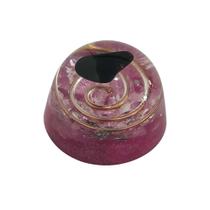 Orgonite Semi-esférico Rosa com Ônix - Relacionamento Orgonite Semi-esférico Rosa com Ônix - Relacionamento