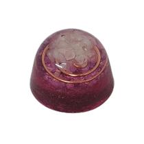 Orgonite Semi-esférico Rosa com Quartzo Rosa Relacionamento Orgonite Semi-esférico Rosa com Quartzo Rosa Relacionamento