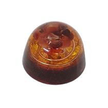 Orgonite Semi-esférico Vermelho Ágata de Fogo - Prosperidade Orgonite Semi-esférico Vermelho Ágata de Fogo - Prosperidade