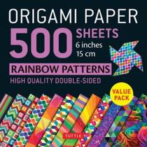 Origami paper 500 sheets rainbow patterns 6 inches 15 cm