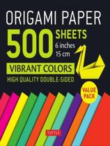 Origami paper 500 sheets vibrant colors 6 inches - 15 cm