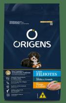 Origens cães filhotes portes médio e grande sabor frango e cereais 15kg