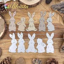 Original adorável coelhinhos de páscoa corte de metal dados scrapbooking gravação decorativa