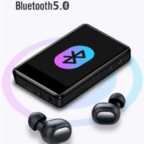 Original Metal Bluetooth 5.0 MP3 Player 2.4 polegadas Tela HiFi Music Player Construído em Alto-falante com gravação de livro E /FM Rádio/VídeoMP3 Player 8GB